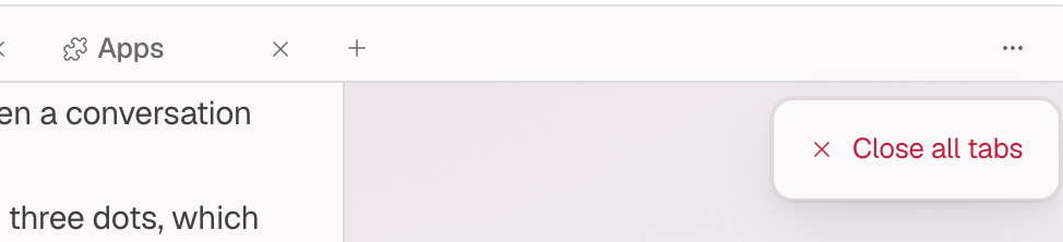 Top navigation tabs